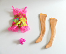 Vtg Barbie 1968 UNDERLINERS Mod Lingerie Outfit #1821 Teddy Stockings Shoes