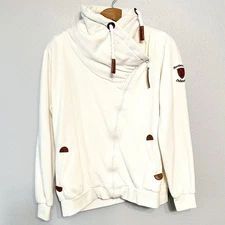 High Camp Outfitters Breckenridge CO Chunky White Zip Sweatshirt women's large