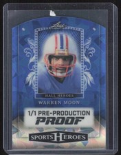 2025 Leaf Metal Sports Heroes - Lava Blue #HH-WM1 Warren Moon 1/1 Proof