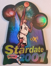 1997-98 E-X2001 Stardate 2001 #5 Tim Duncan Beautiful Die-Cut card Rookie Year. rookie card picture