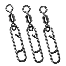  Fishing Clips with Swivels, Speed Power Clips with #8(0.75")-42LB-20 Pack