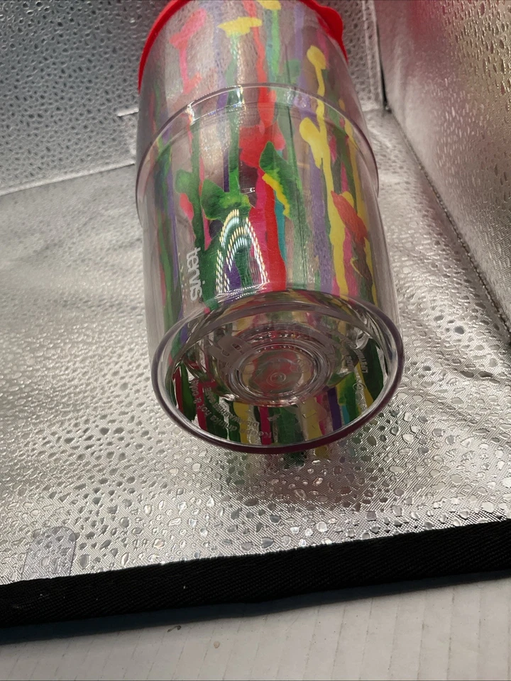 Стакан Tervis Rainbow акварель тюльпан изолированная стеклянная чашка 24 унц с крышкой США - Изображение 4 из 4
