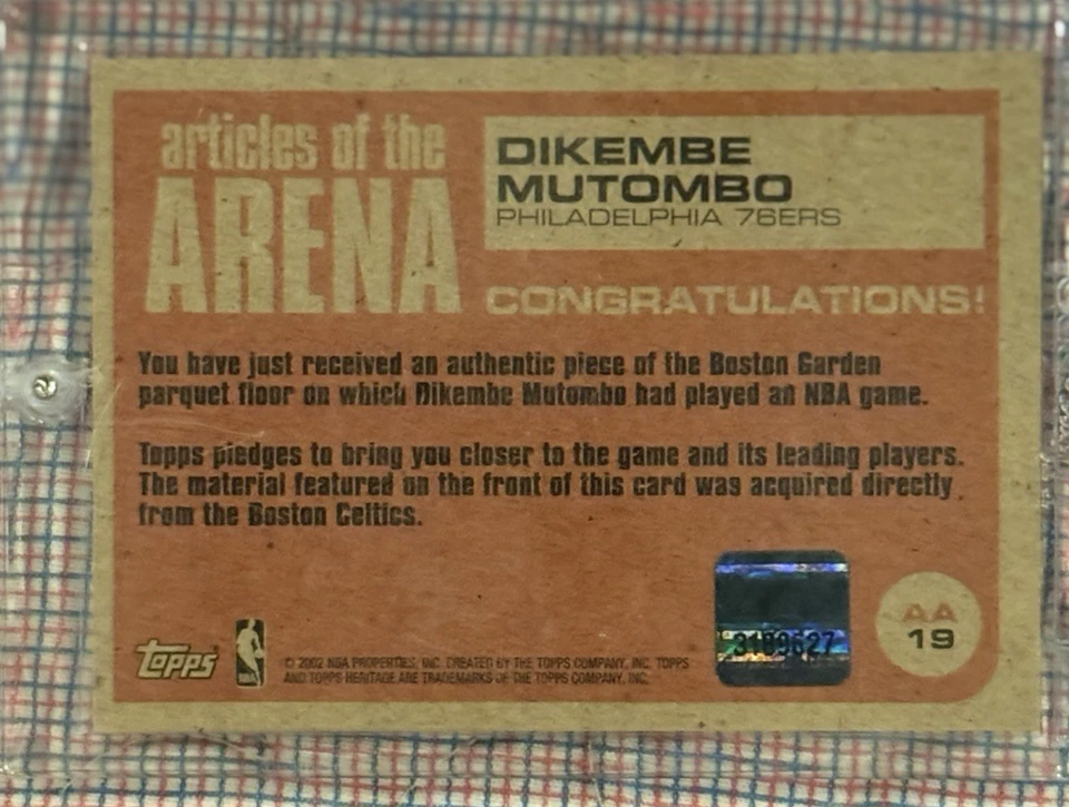 NBA Relic Lot 🏀 8 Jersey/Court Relics – Mutombo Hill Hardaway & More (2001–02) - Image 4 of 4