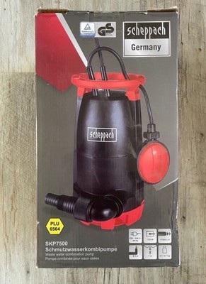 Scheppach Schmutzwasserkombipumpe SKP7500 Wasserpumpe Kombitauchpumpe