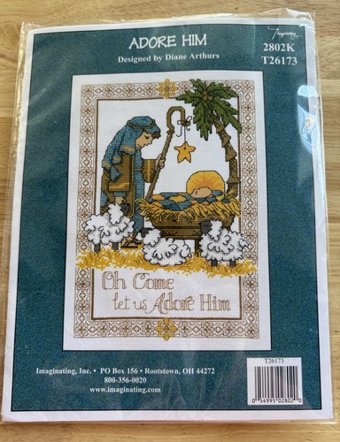 Imaginating ADORE HIM Cross Stitch Kit Opened Unused Diane Arthurs