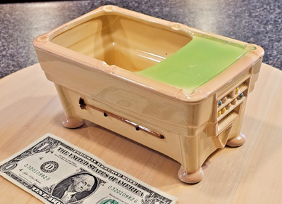 Vintage Relpo Pool Table Billiards Ceramic Planter Office Man Cave MCM 1960s