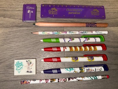 Cadbury's Memorabilia Schreibwaren Konvolut Freddo, Crunchie, Crème Egg, Curly Wurly
