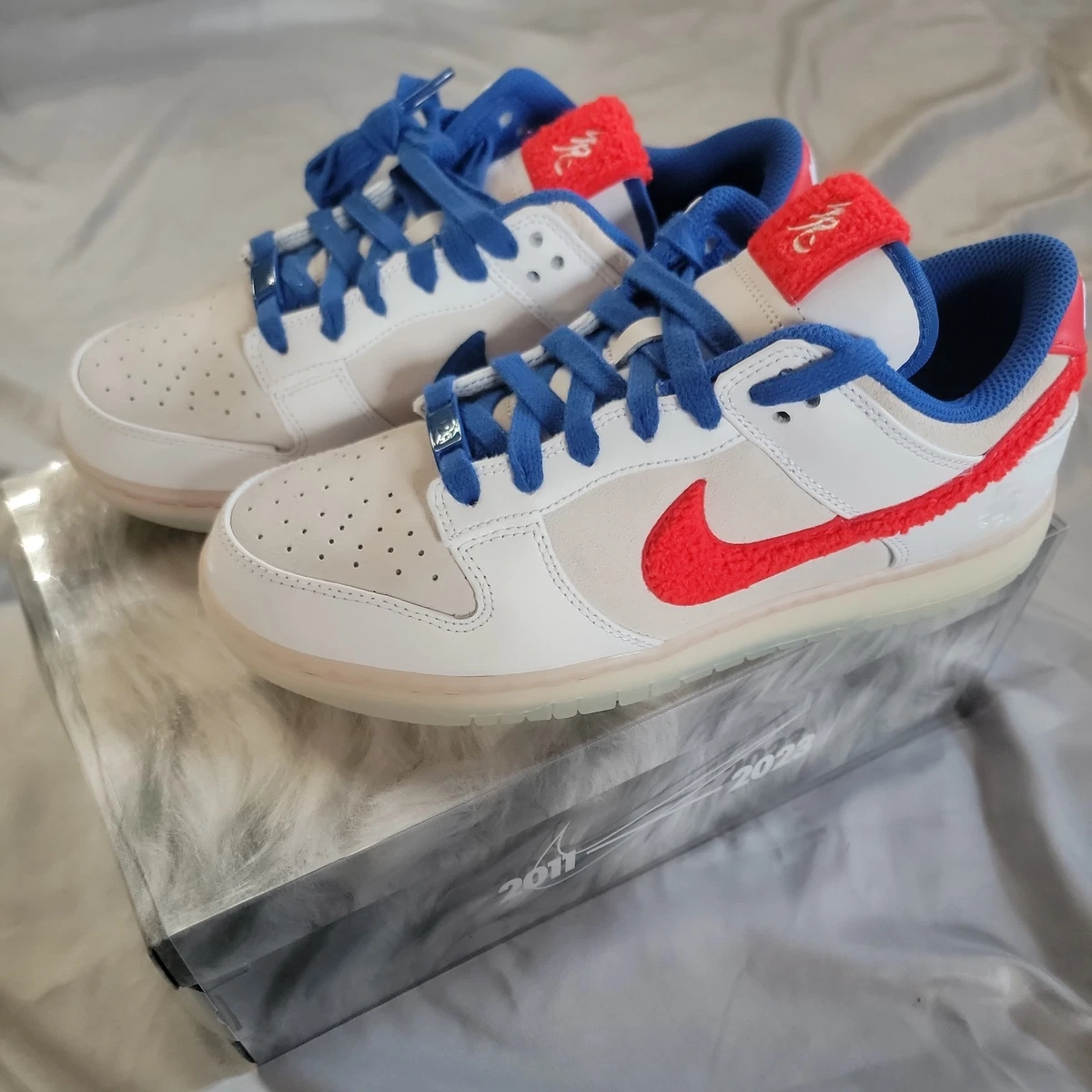 Nike Dunk Low \'Year of the Rabbit\' Size 7.5M 9W New wOG Box FD4203-161 Nike Dunk Low Year of the Rabbit - White Rabbit Candy for  main image 2