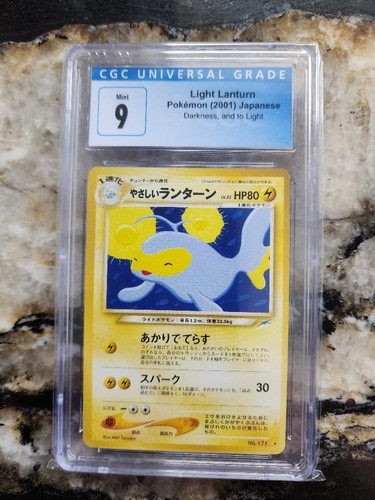 2001 Pokemon Darkness, And To Light Light Lanturn Japanese CGC 9