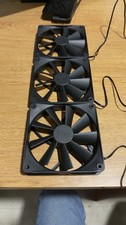 NZXT Set of 3 Black Plastic Case Fans with 4-Pin Power Connector for PC Cooling