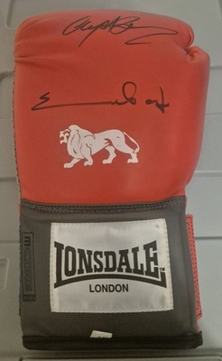 CHRIS EUBANK & NIGEL BENN DUAL SIGNED LONSDALE BOXING GLOVE  