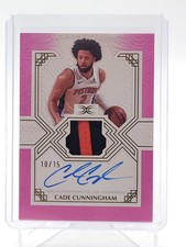CADE CUNNINGHAM 2025-26 TOPPS DEFINITIVE PATCH PINK AUTO /15 #ARA-CC Q0895