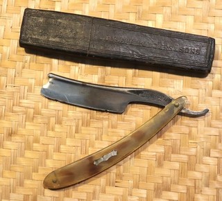 Antique Frederick's Celebrated Straight Razor Sheffield Nice Jos. Rodgers Case