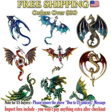 Hot Sale Wholesale Enamel Dragon Brooch Necklace Flying Dragons Pin 2nd List