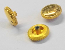 -OROLOGIO CORONATO REMONTOIR PLACCATO ORO DORATO DIAM. 5.70 MM