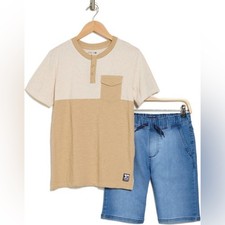 Kids' Henley T-Shirt  Shorts Set Boys 6