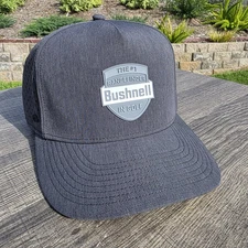 Bushnell Golf Hat Pukka Black Design Gray Snapback Mesh Stretch One Size