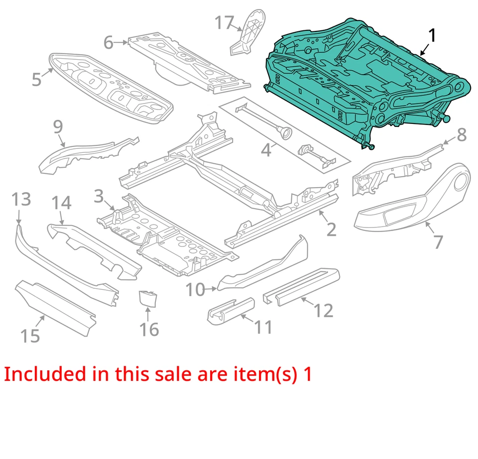 Se adapta a BMW 528I 2014-2016 asiento delantero derecho pasajero cuero tostado sin M Sport COMPLETO Foto 4 de 4