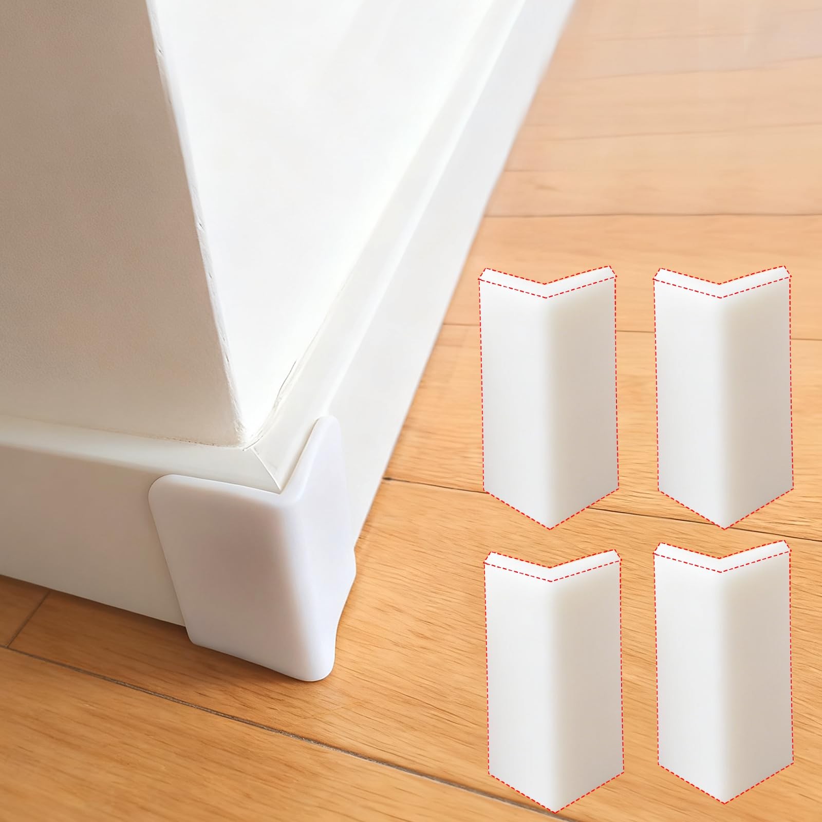 Protection d'angle pour plinthe contre les chocs d'aspirateur lot de 4