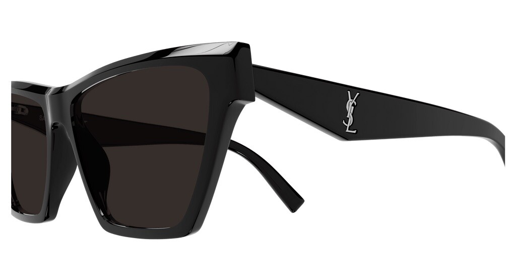 Saint Laurent SL M103 002 Black Silver Dark Grey Sunglasses