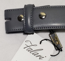 Falari Men's Leather Belt Dark Grey, No Buckle, Size 29-35 NWT