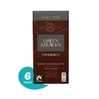 Green & Black's Organic 70% Dark Chocolate Candy Bars, 3.5 Ounce (Pack of 6)