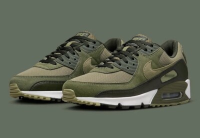Nike Air Max 90 Medium Olive/White Shoes Men Size US 9-12 Casual