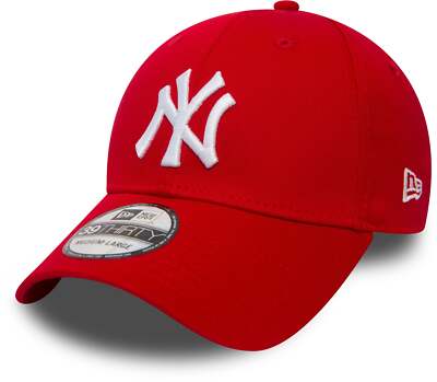 New York Yankees New Era 39Thirty League Basic Scarlet Stretch Fit Baseballmütze