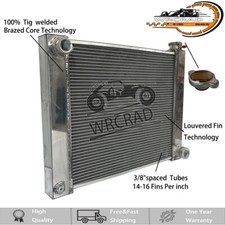 Aluminum Radiator Fit Chevy Double Pass Universal For Small Block 24x19 2-rows