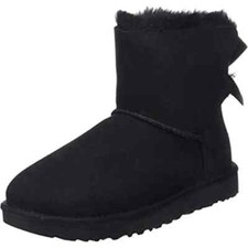 UGG Customizable Bailey Bow Mini Boots Black Women's Size 6