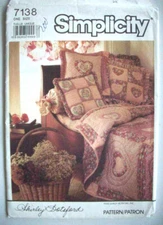 Applique hearts quilt  decor pattern 7138 UNCUT 