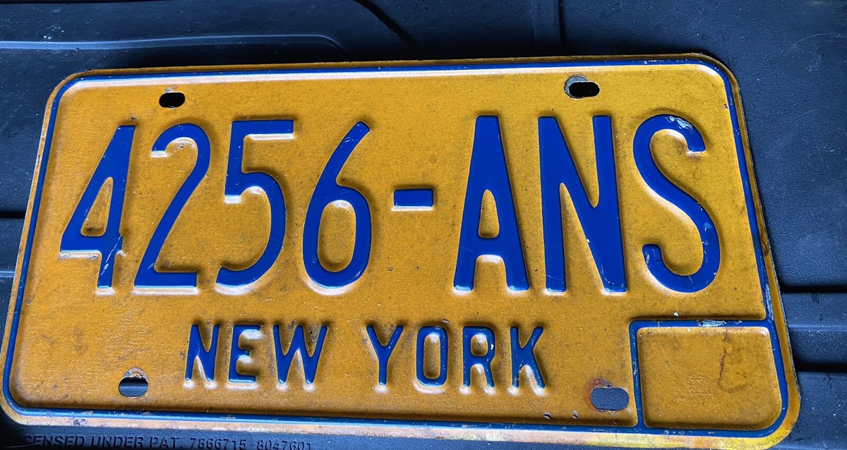 New york license plate patch empire state embroidered iron