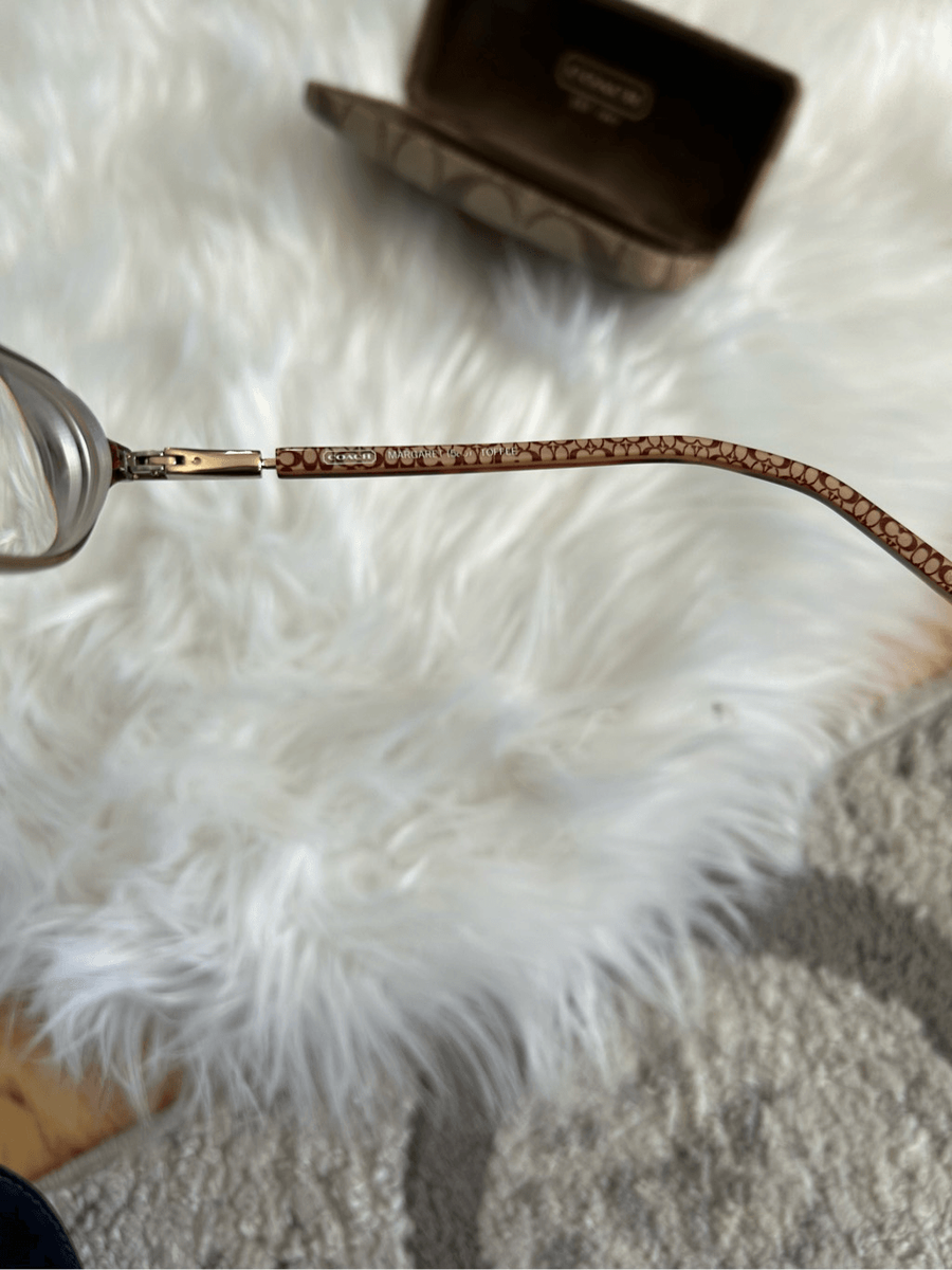 Coach Margarete toffee Eyeglasses Frames Full Rim Transparent Brown Clear Womens Coach Margarete toffee Eyeglasses Frames Full Rim  main image 4