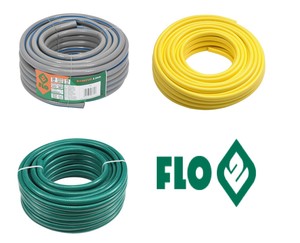 3 Lagig Gartenschlauch Wasserschlauch  1/2" 3/4" 1" Zoll 5,10,20,30, 50m FLO