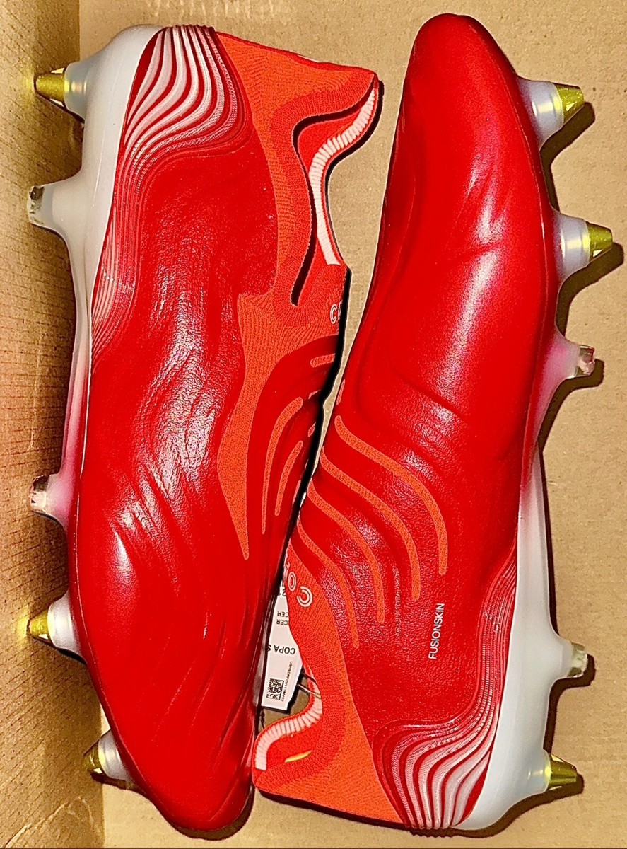 Adidas Copa Sense+ SG Soccer Cleats Mens Size 8.5 Red/White FY6216