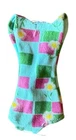 Vintage Mattel Francie Barbie Swimsuit Pink Green One Piece Swimwear 1965