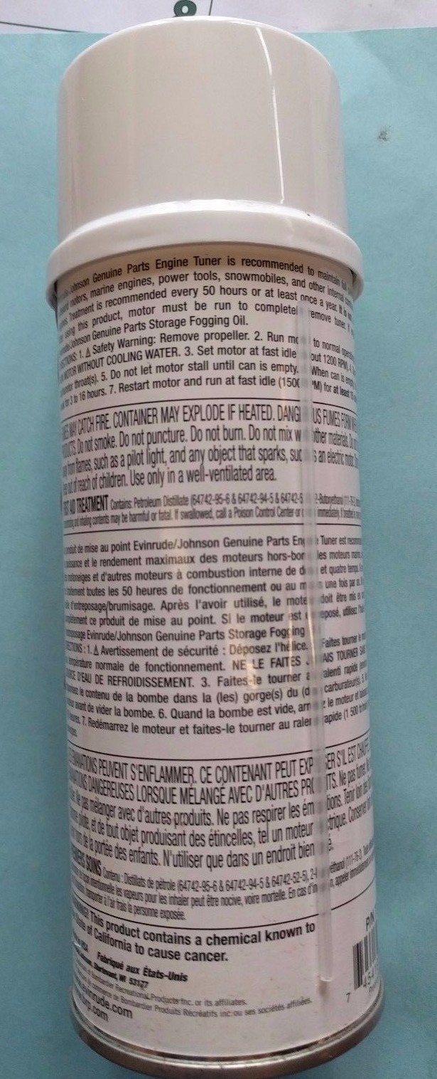 Johnson/Evinrude/OMC Engine Tuner & Fuel System Cleaner 0777185, 767024 TuneUp eBay