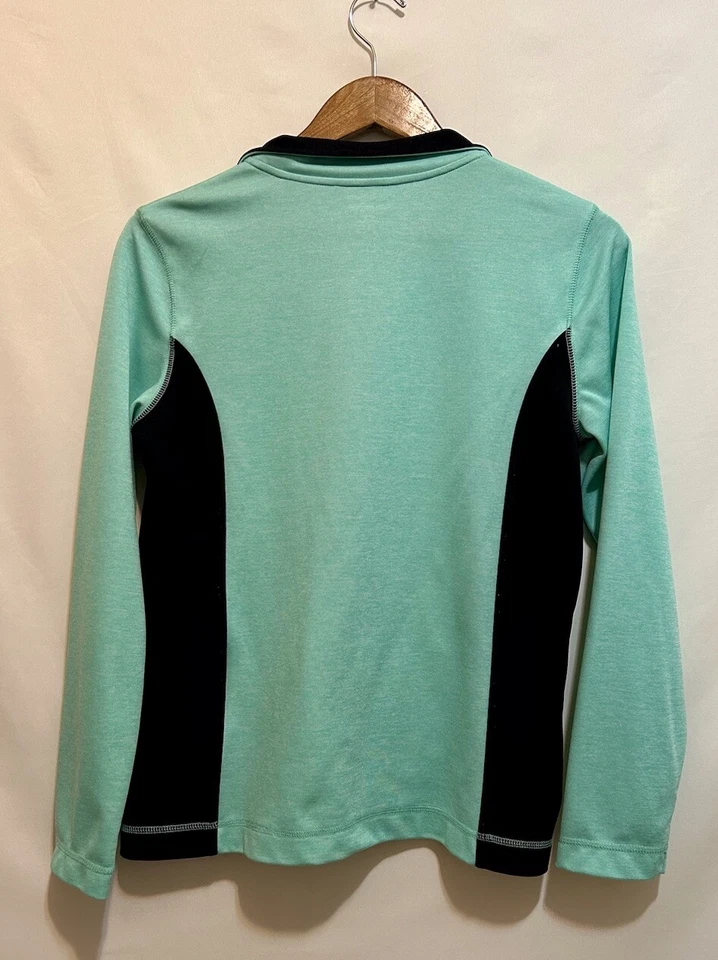 Kim Rogers Women’s Green/Teal & Black Full Zip Size Medium - Lightweight! - Image 3 of 4