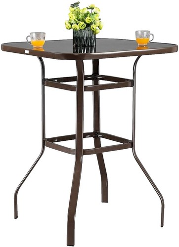 All-Metal Side Table-Flower Cut-Out Design for Indoor and Outdoor