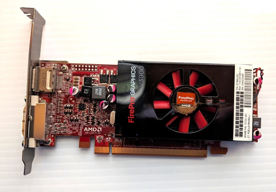 Lot of 4 - AMD FirePro V3900 1GB GDDR3 Display DVI Graphic GPU High Profile - Image 3 of 4