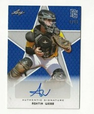 2020 ASHTIN WEBB LEAF PERFECT GAME AUTO BLUE PARALLEL ROOKIE #2/15  NICE