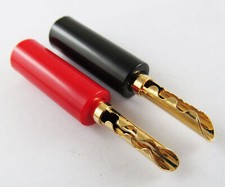 8pcs 4mm 24K Gold Plated BFA-Z Banana Plug Dual Screws Speaker Cable Connectors