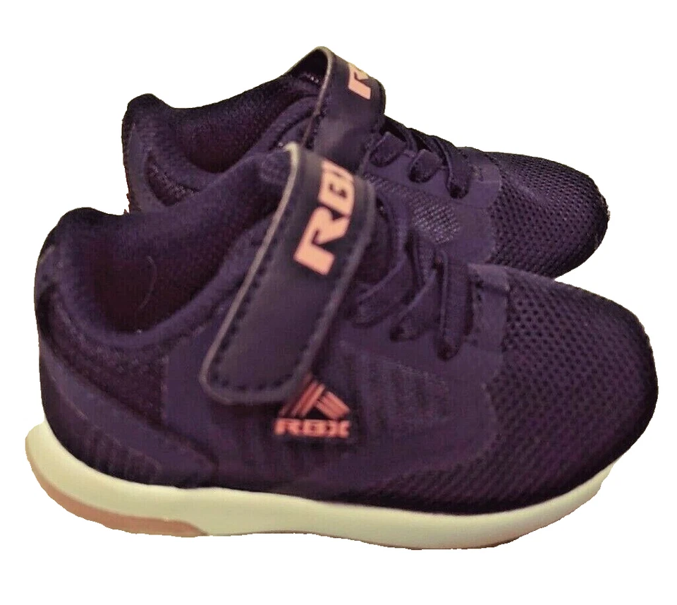 RBX Toddler Sneaker Tennis Shoe Navy Blue Pink Size 5 - Image 3 of 4