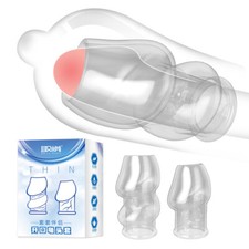 2Pcs Cock Penis Rings Foreskin Resistance Ring Delay ejaculation Glans Ring Male