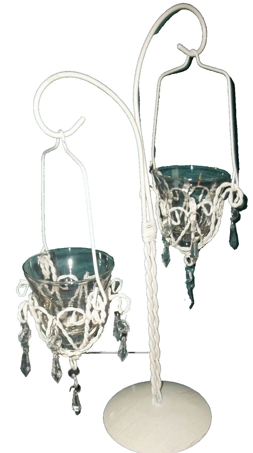 White White Metal Candle Holders & Accessories
