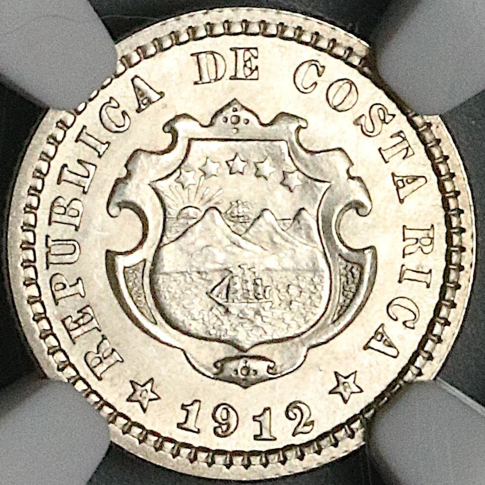 1912 NGC MS 67 Costa Rica 5 Centimos Mint State Silver Coin (23101001C) - Image 2 of 4