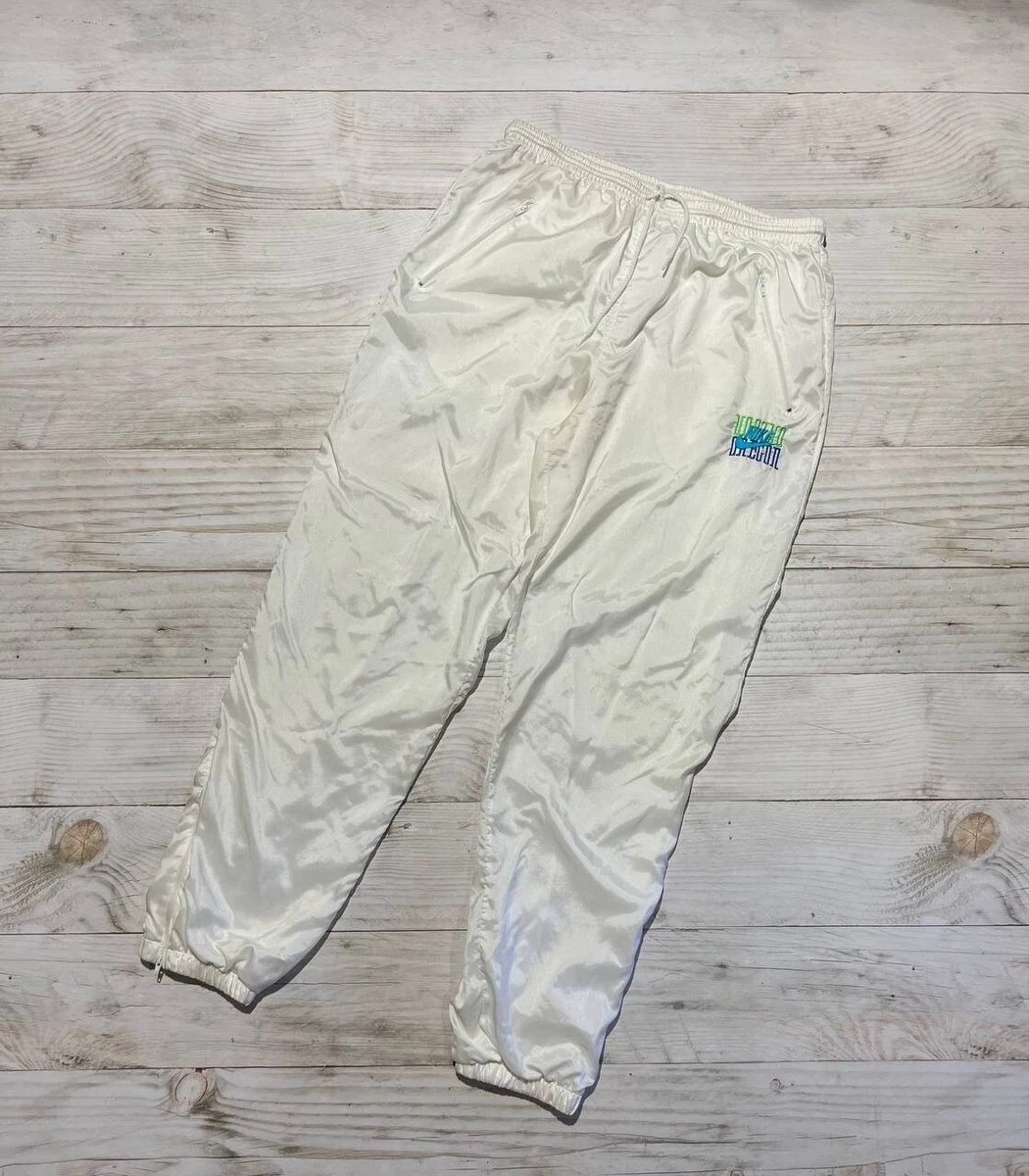 Vintage Nike Nylon Track Pants Oregon 80s 90s Swoosh White Y2K White Men  Drill