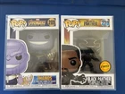 Funko Pop Marvel Thanos #289 and Black Panther #273 Lot w/ Protectors