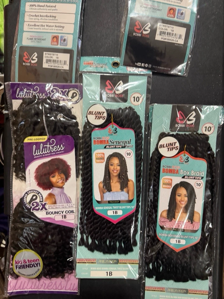 Bobbi Boss Braiding Hair Bomba Senegal Twist, Box Braid, Bouncy Coil Color 1B - Image 2 of 4