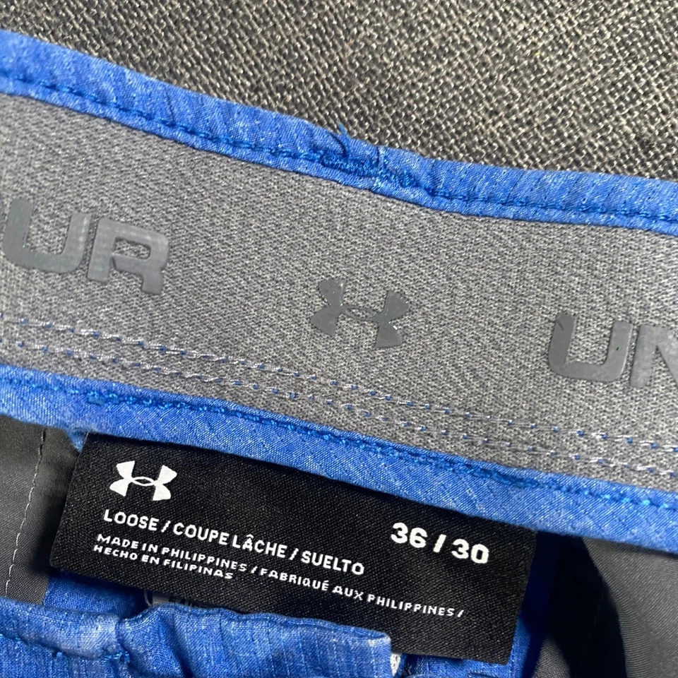 Under Armour Men Loose Golf Chino Pants Size 36x30 Blue Flat Front Casual - Image 4 of 4